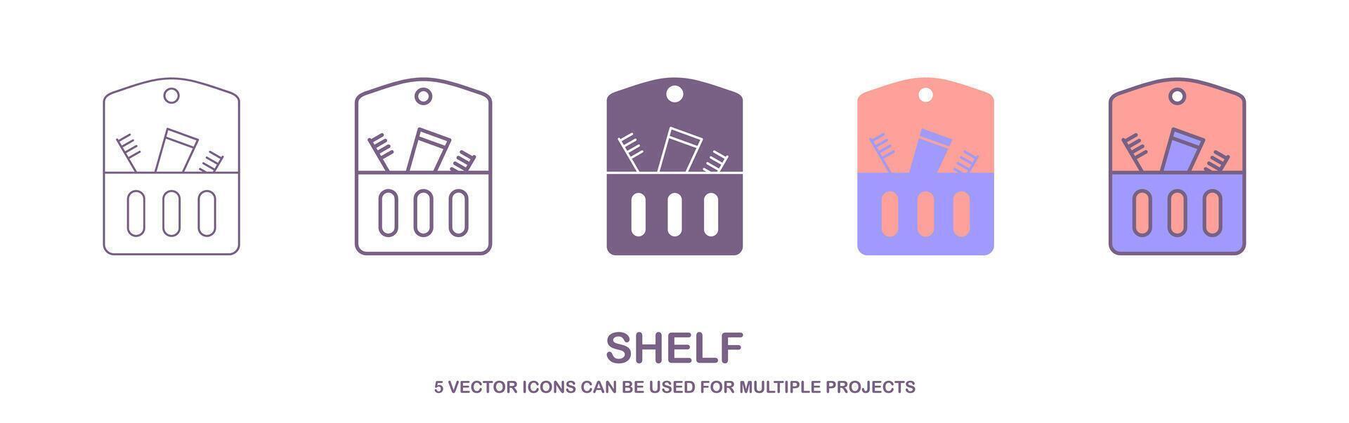 Bathroom shelving, linear icon. Shelves for toilet. Line with editable stroke vector