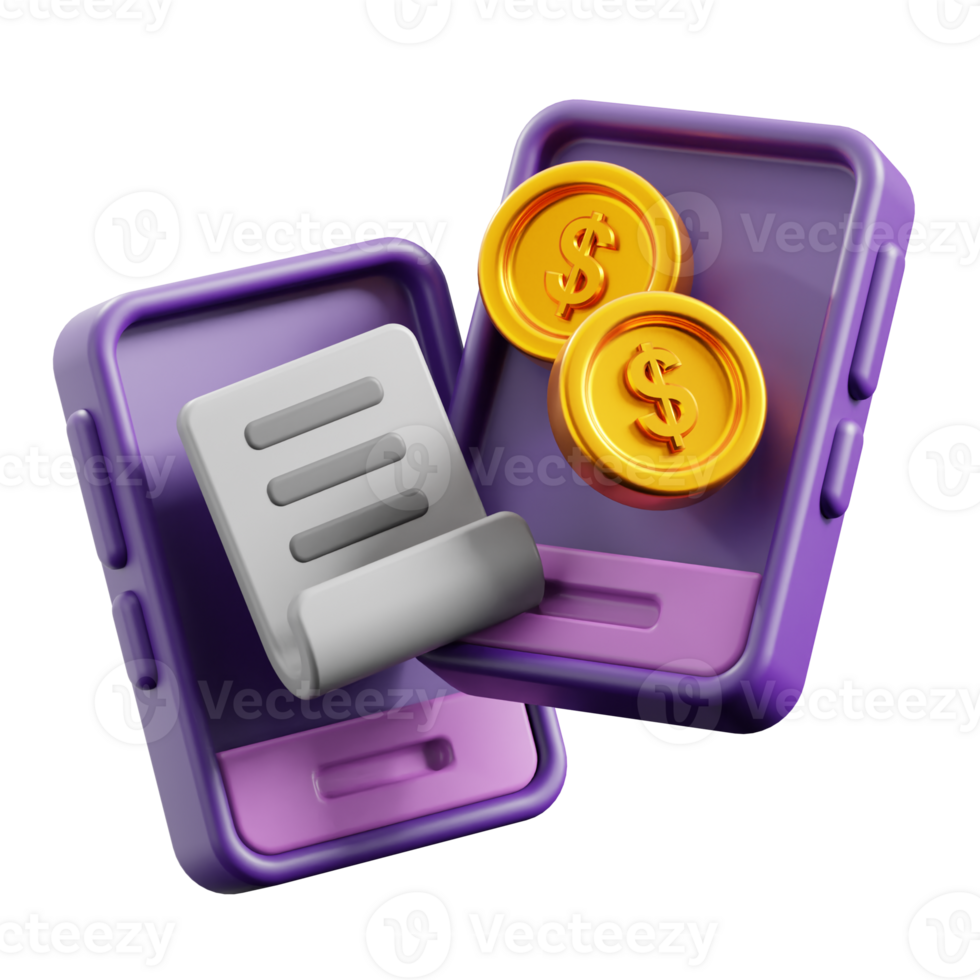3D P2P lending icon on transparent background png