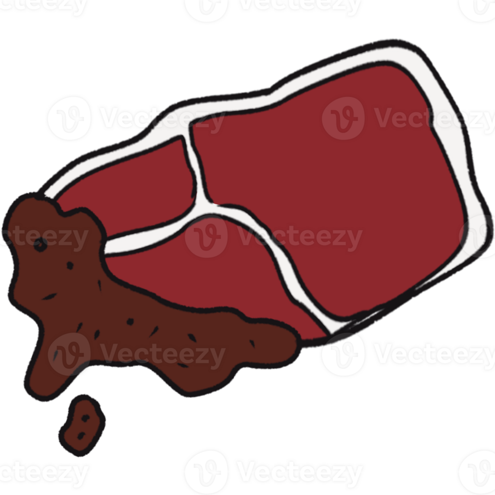 The illustration of a beef png
