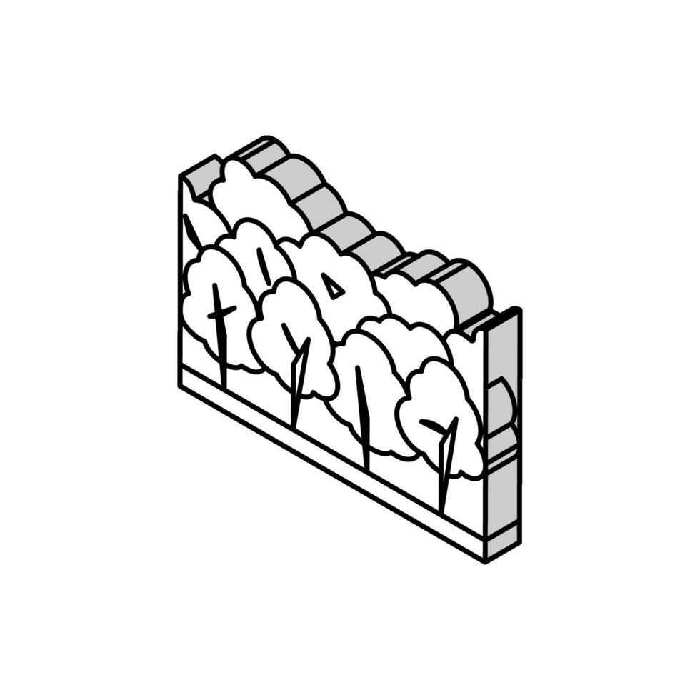 forest wood timber isometric icon vector illustration