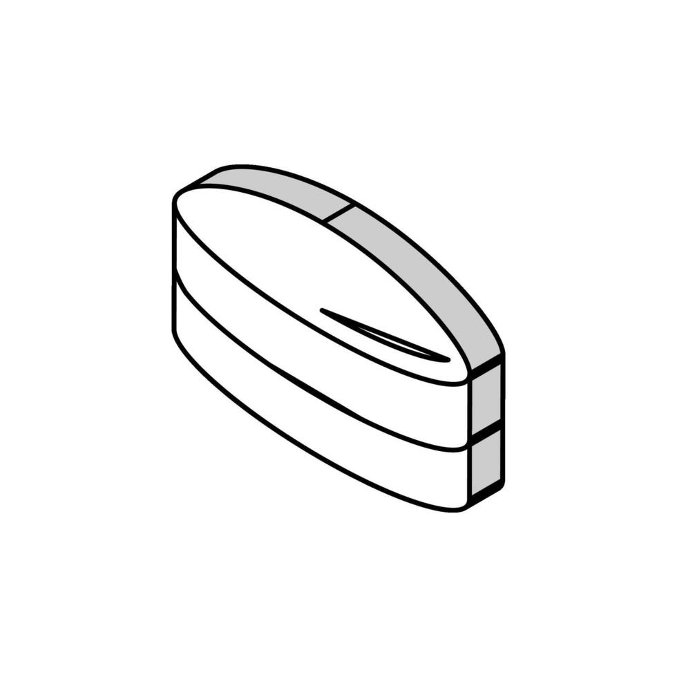 panadería pastel comida postre isométrica icono vector ilustración