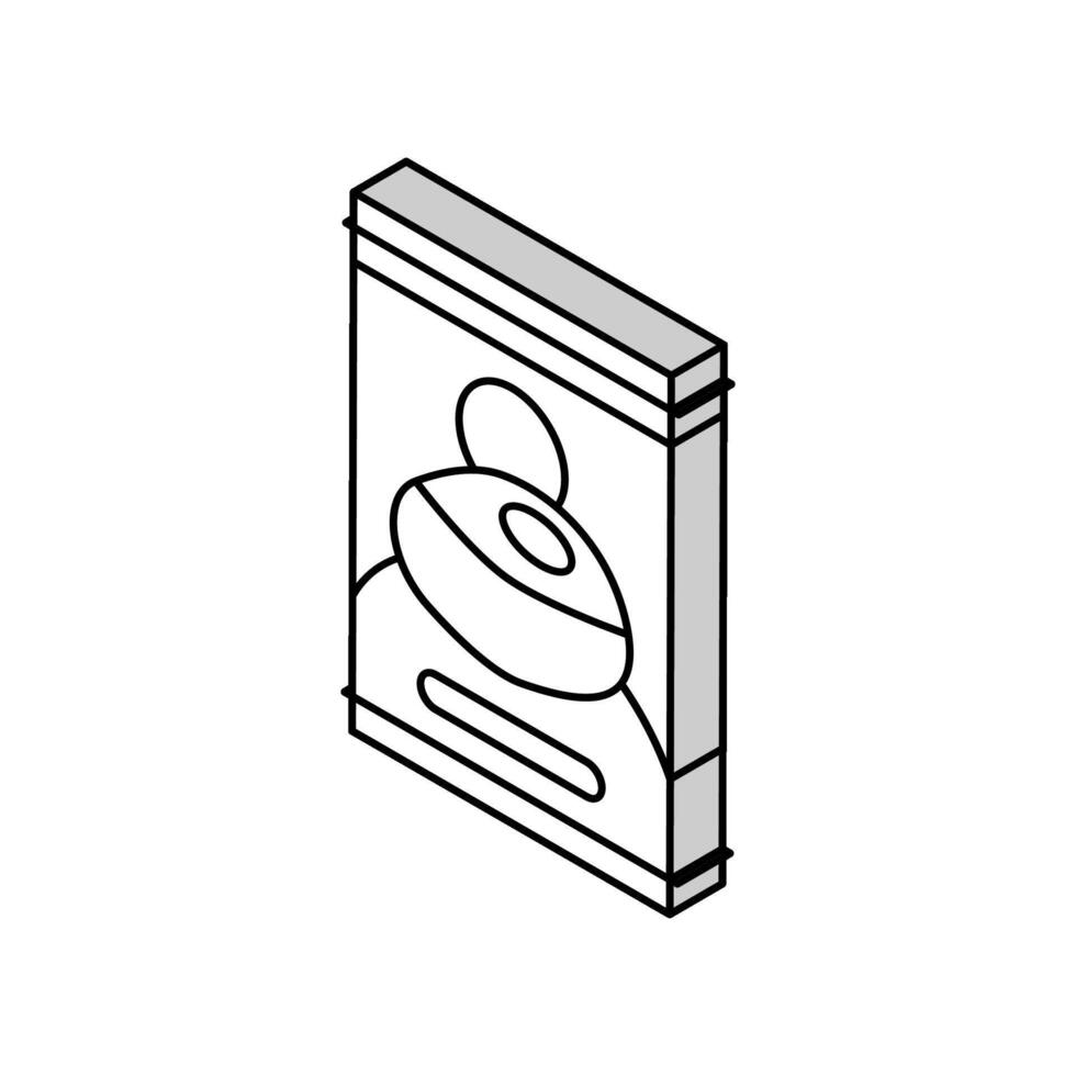 pulp mango fruit isometric icon vector illustration