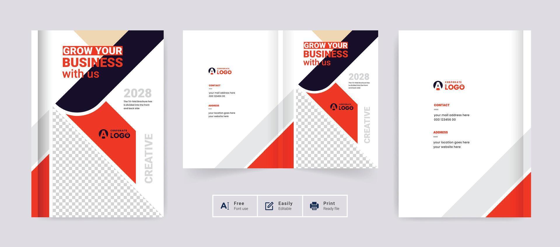 Corporate business brochure cover design template background. Abstract colorful creative and modern layout for multipurpose use vector