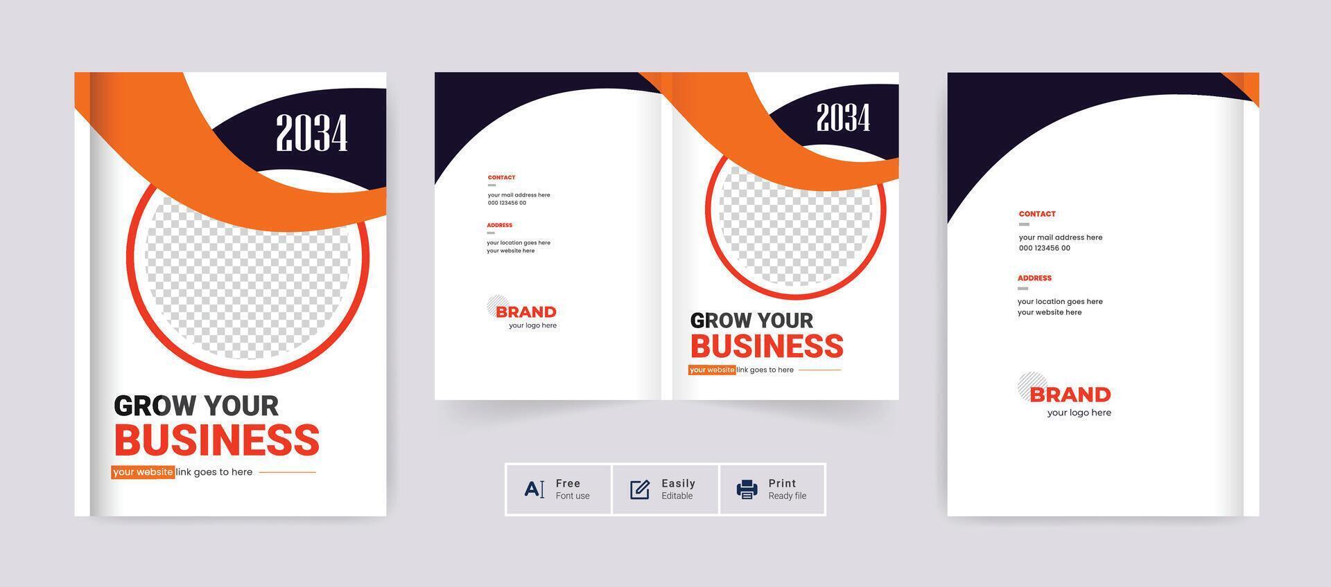 Corporate business brochure cover design template background. Abstract colorful creative and modern layout for multipurpose use vector