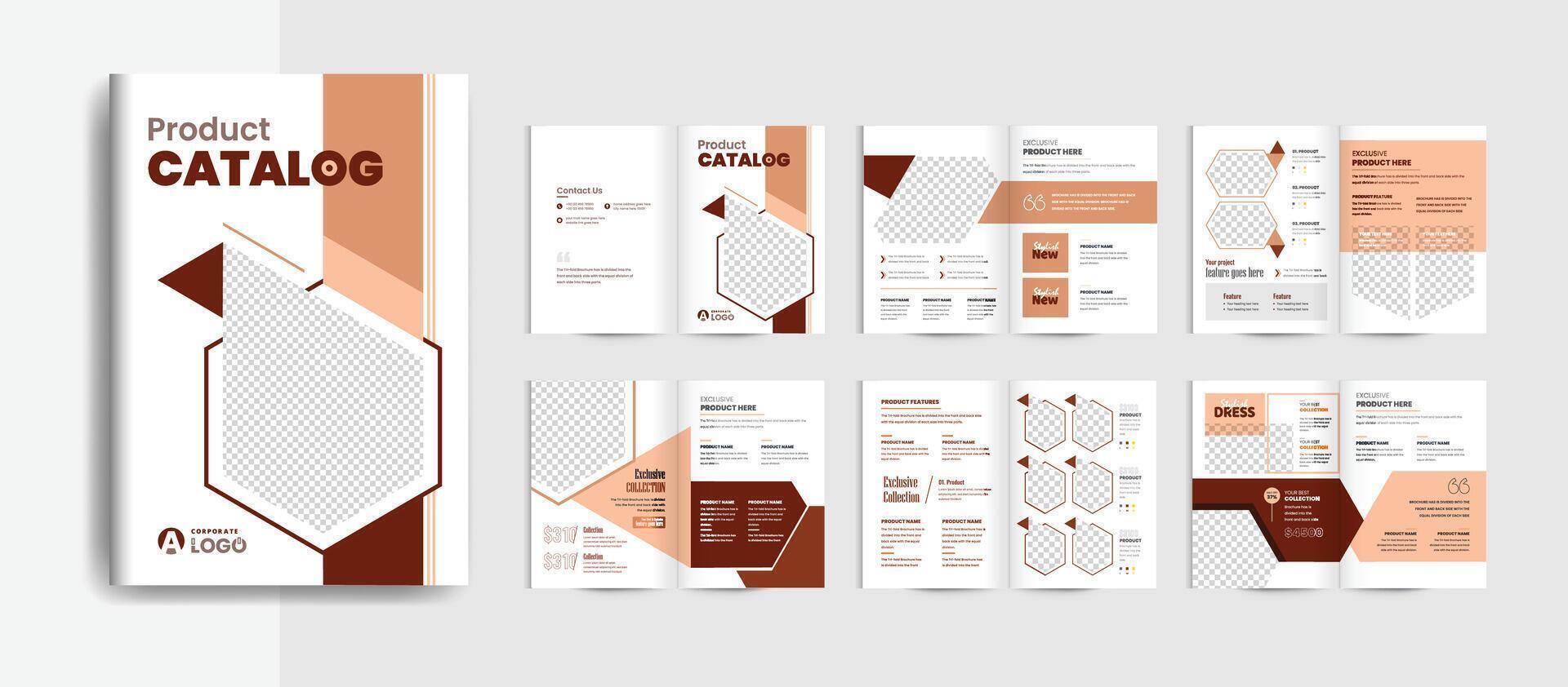 Product catalog or Pages brochure catalog design template vector