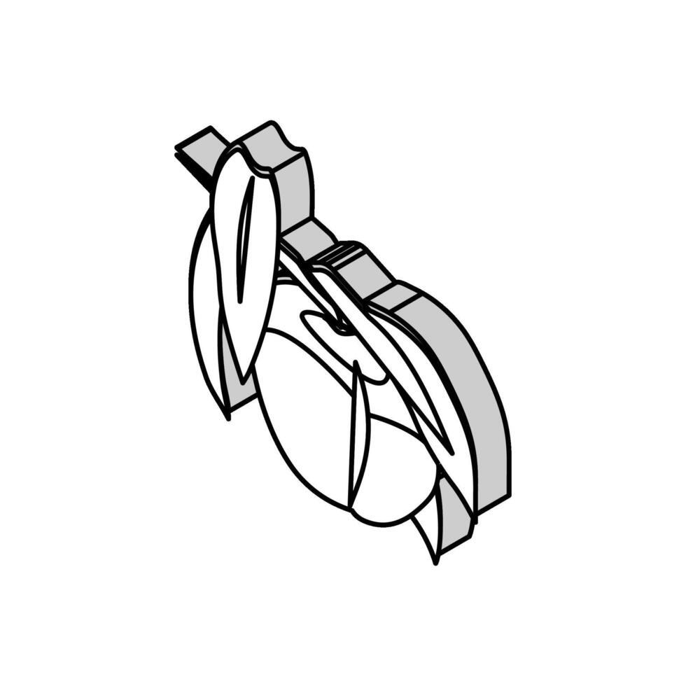 branch nectarine fresh isometric icon vector illustration