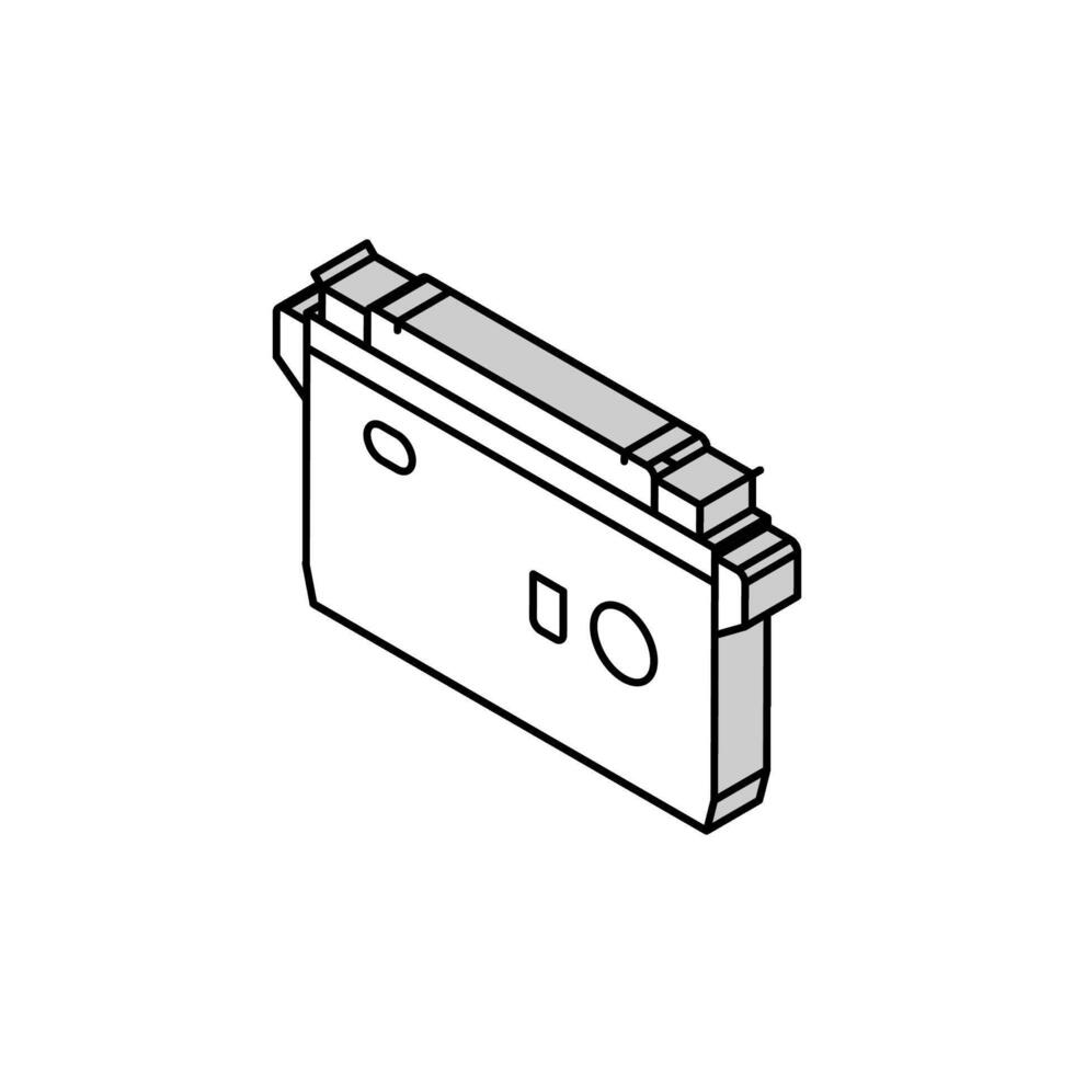 deep cycle battery isometric icon vector illustration