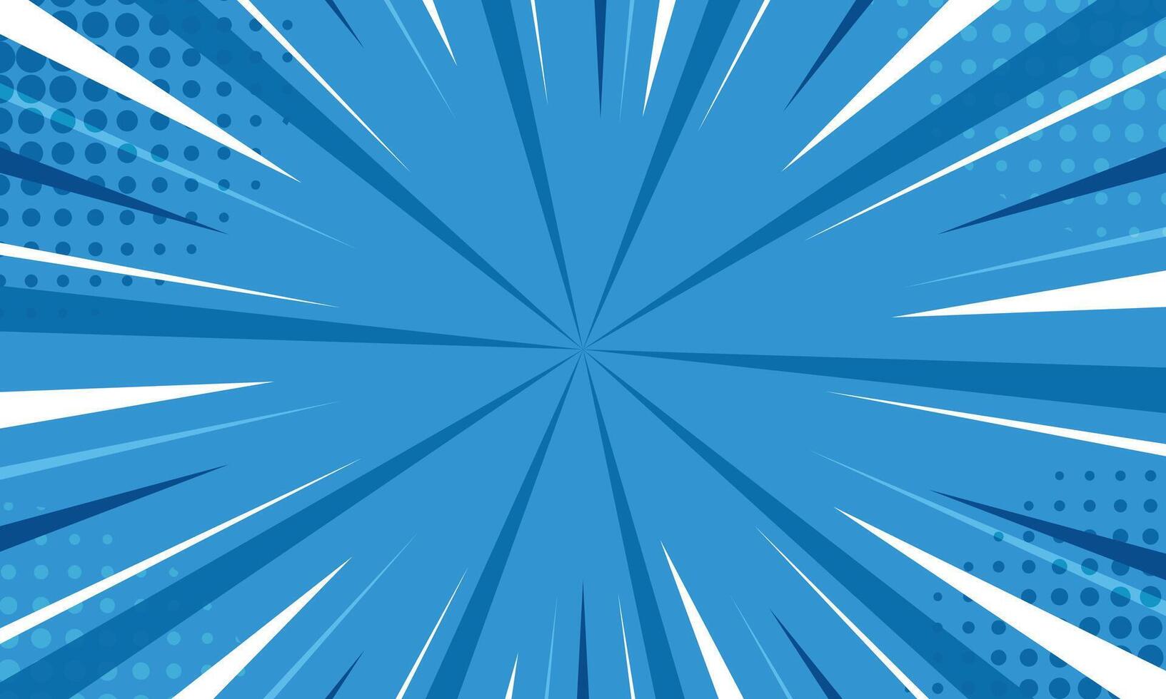 cómic estilo radial rayas azul antecedentes vector