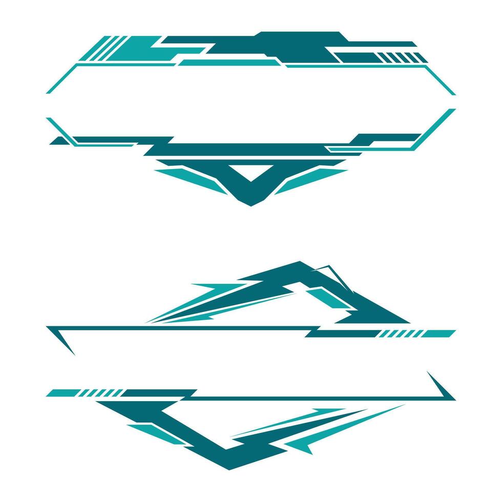 Blank technology banner. Racing logo. Blank futuristic label vector
