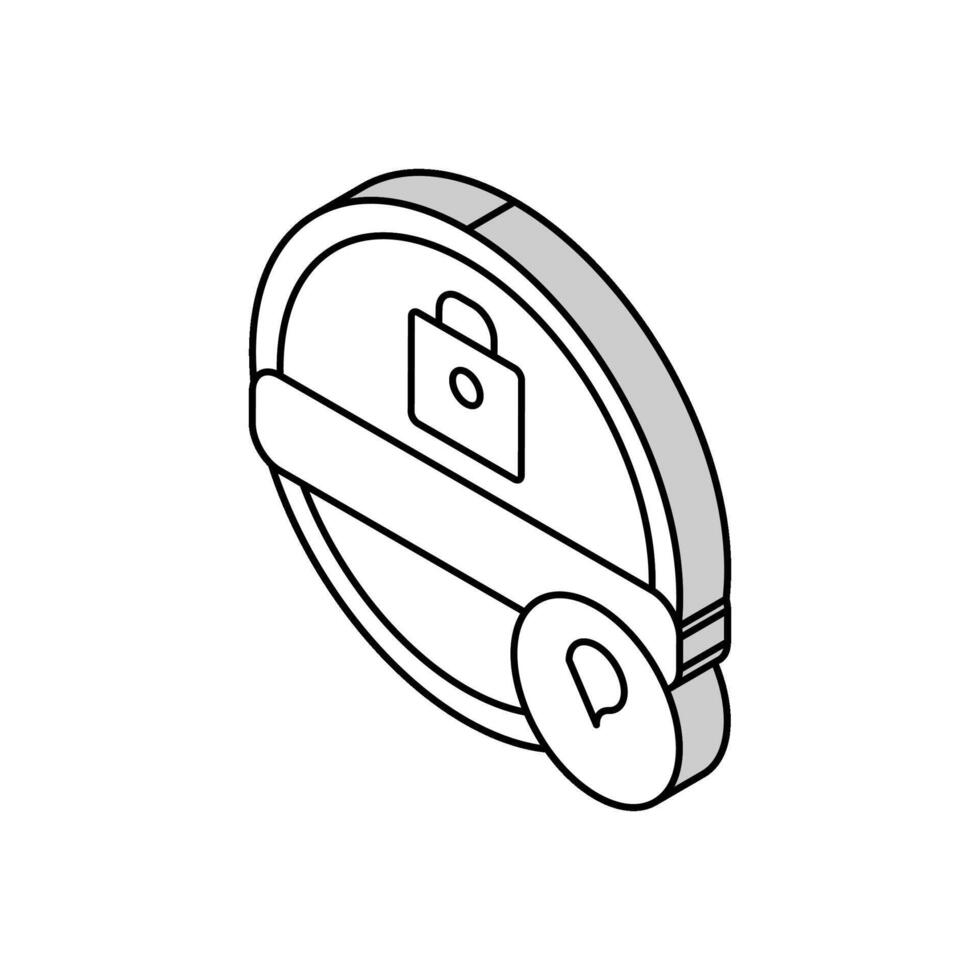 forgot password isometric icon vector illustration