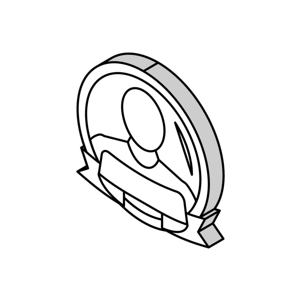 member registration isometric icon vector illustration