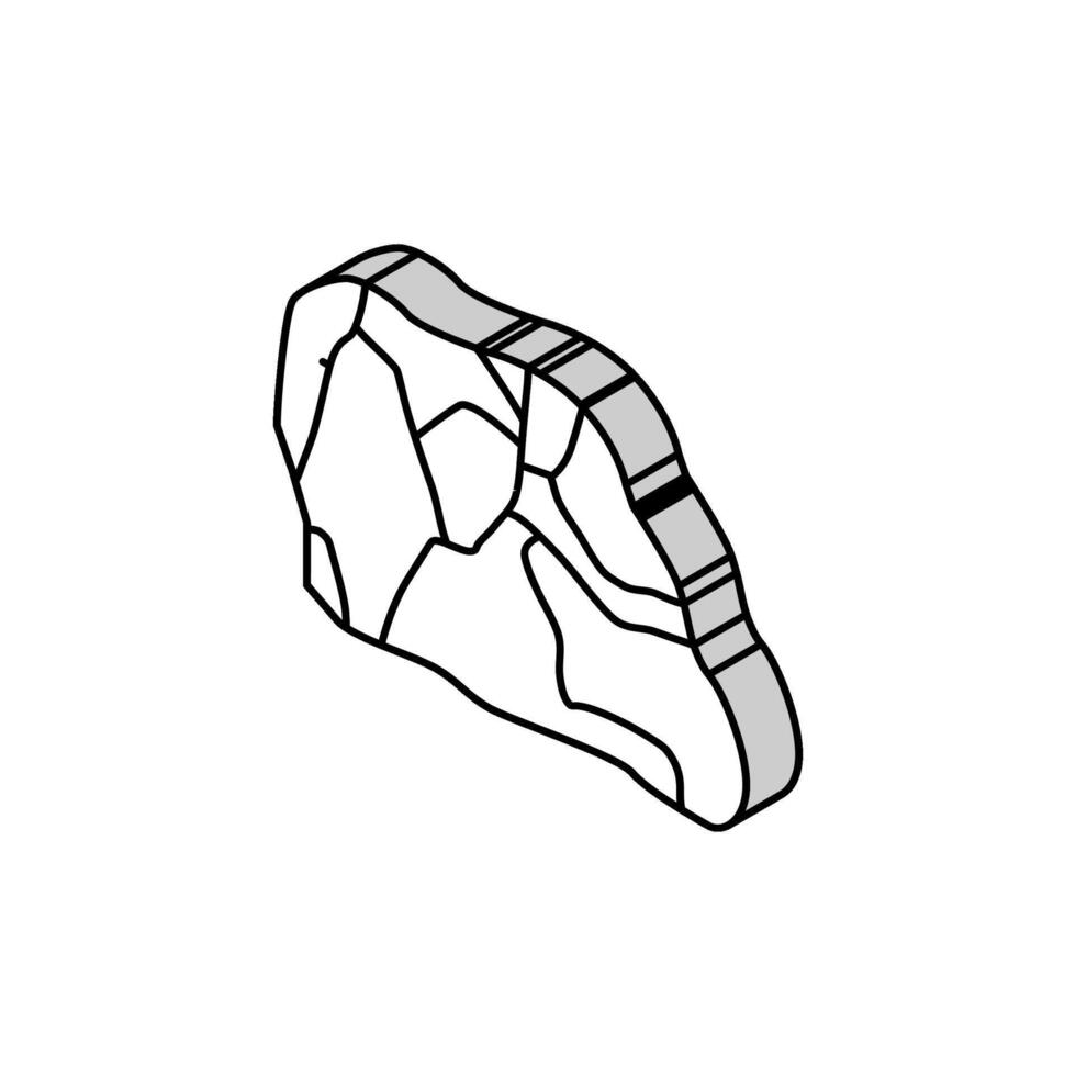 peridot stone rock isometric icon vector illustration