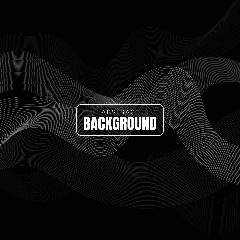 Wavy abstract stripes square background vector