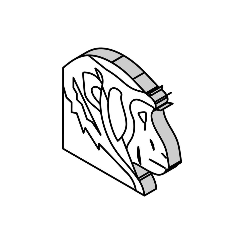 monkey animal zoo isometric icon vector illustration