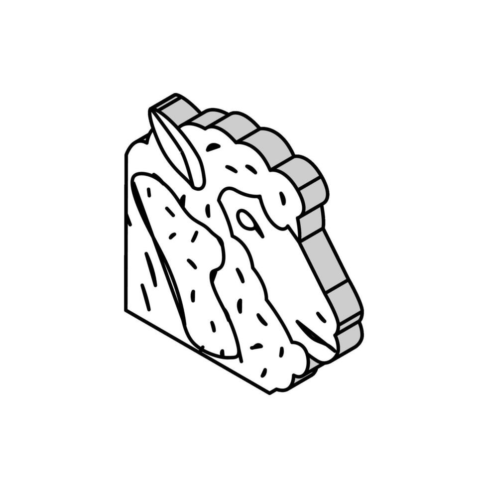 sheep animal zoo isometric icon vector illustration