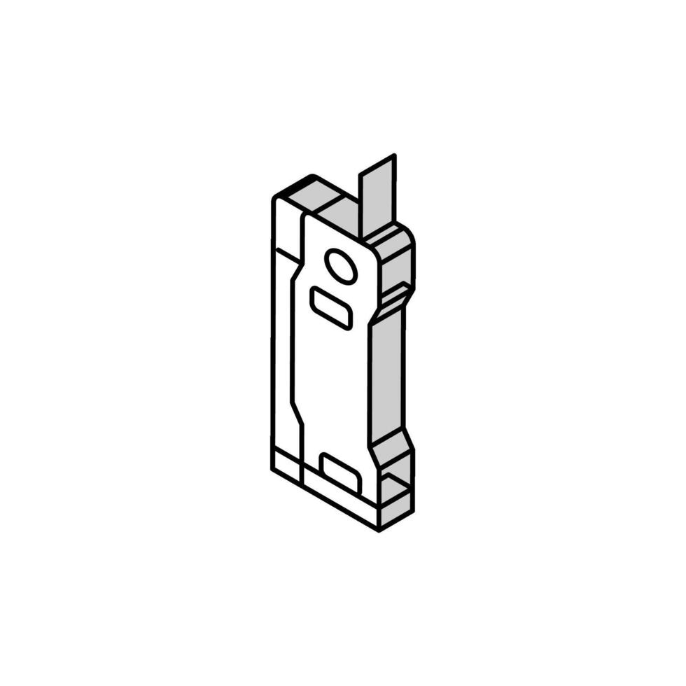 mobile phone retro gadget isometric icon vector illustration