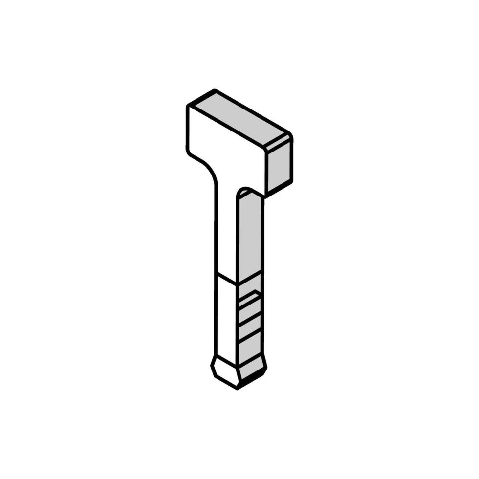 muerto soplar martillo herramienta isométrica icono vector ilustración