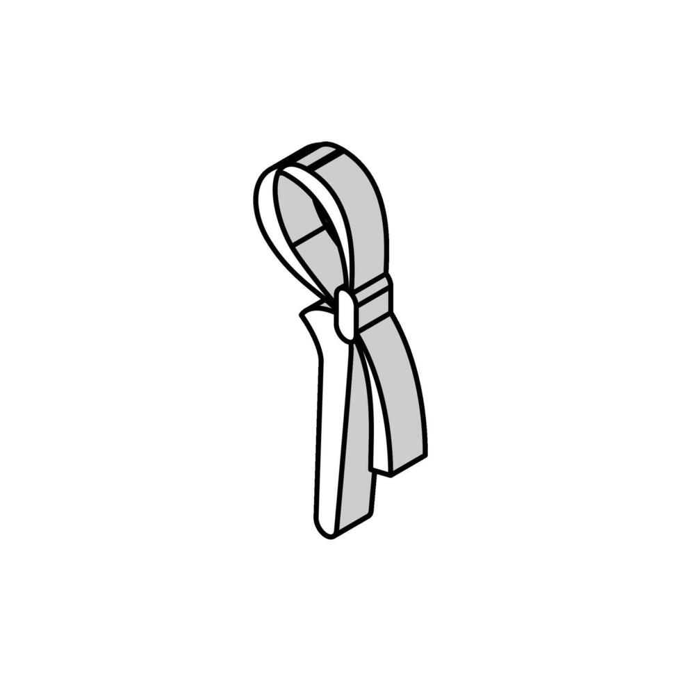 strap wrench tool isometric icon vector illustration