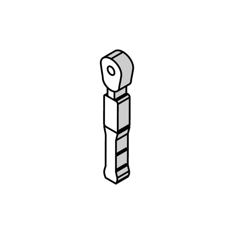 torque wrench tool isometric icon vector illustration