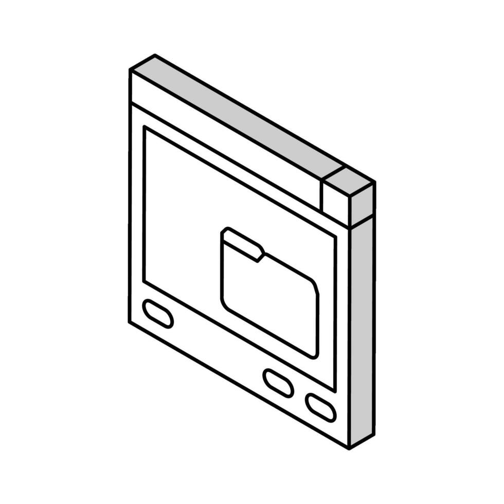 browse folder isometric icon vector illustration
