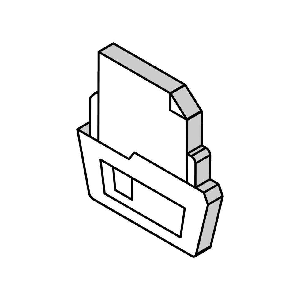 document folder isometric icon vector illustration