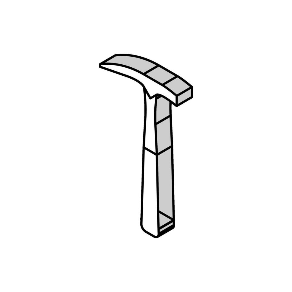 prospectors hammer tool isometric icon vector illustration