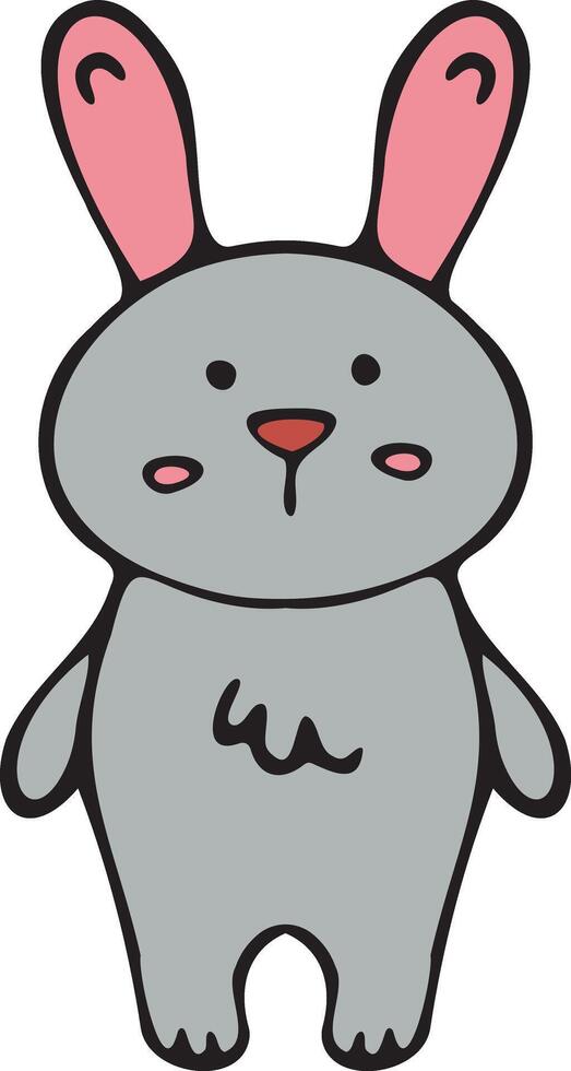 Cute bunny rabbit. Vector illustration