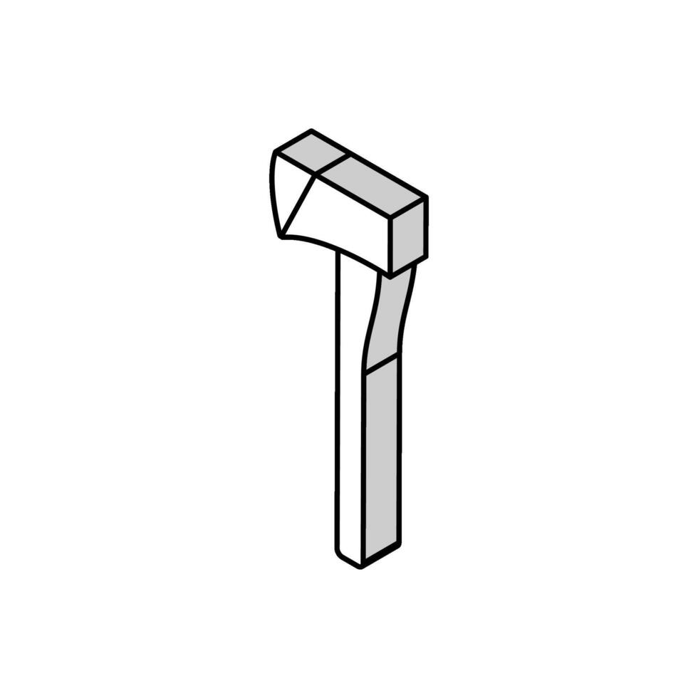 miner axe hatchet isometric icon vector illustration