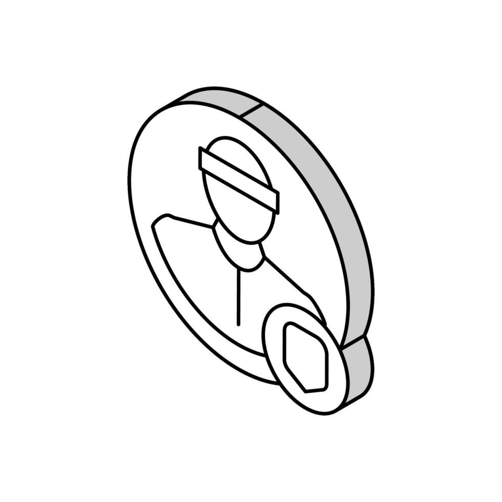 not verified profile isometric icon vector illustration