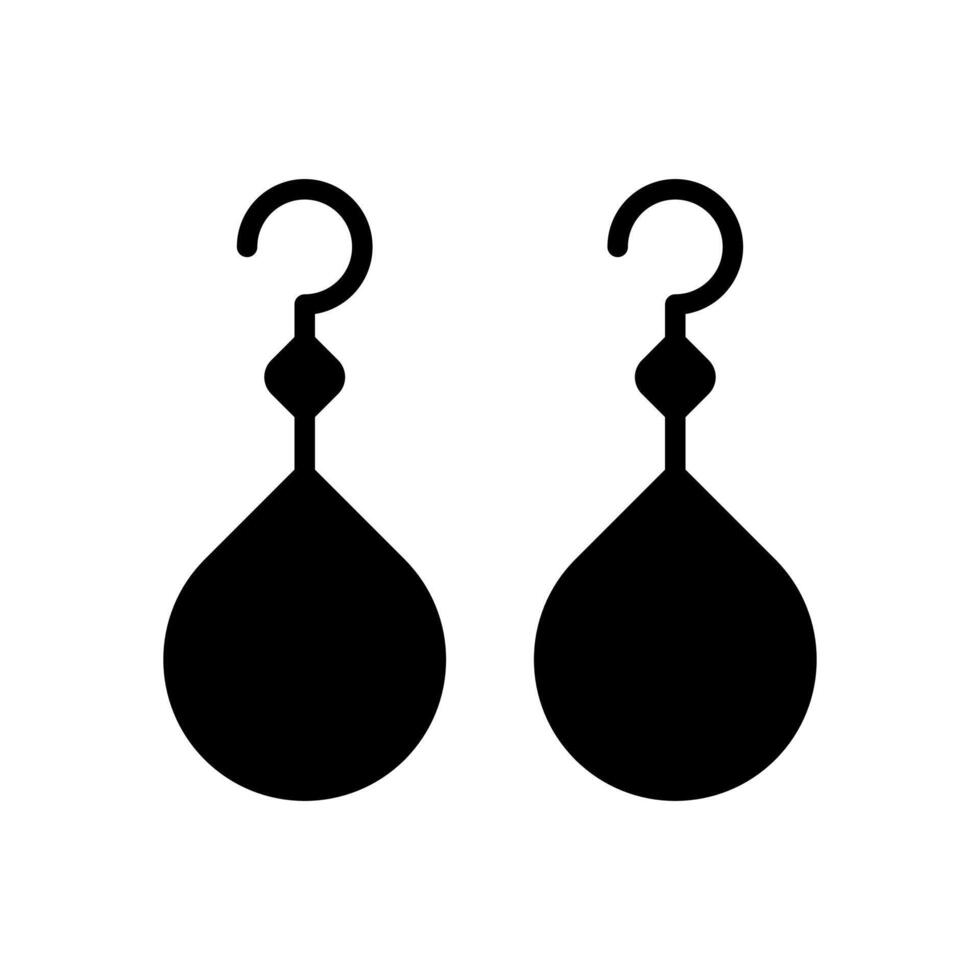 earrings icon symbol vector template collection