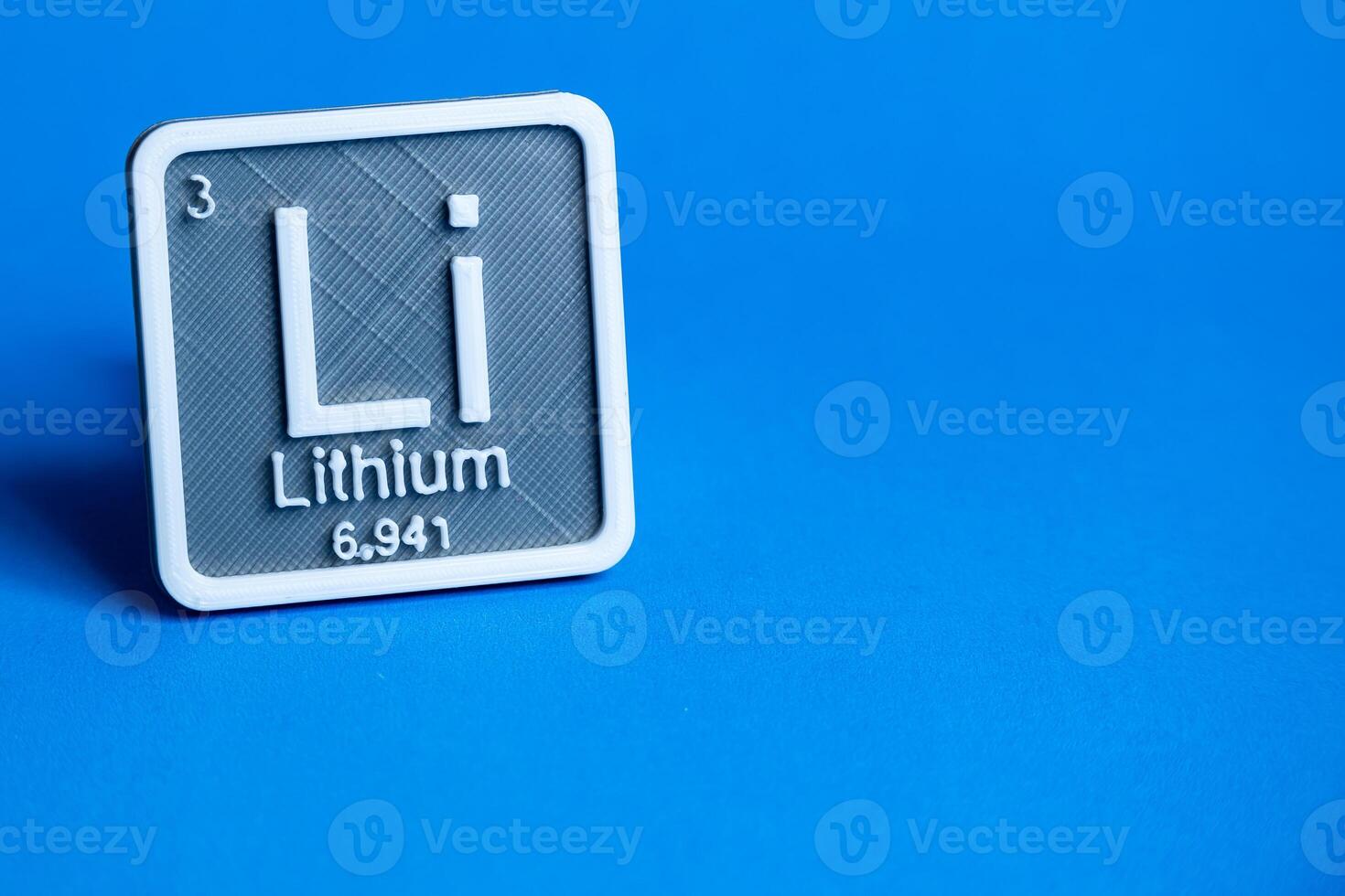 Lithium logo on a light blue background. photo