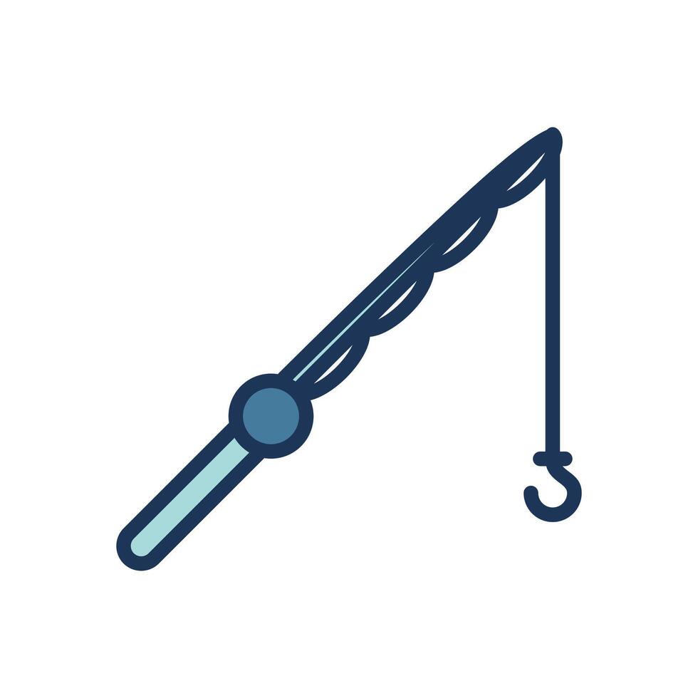 fishing rod icon symbol vector template collection