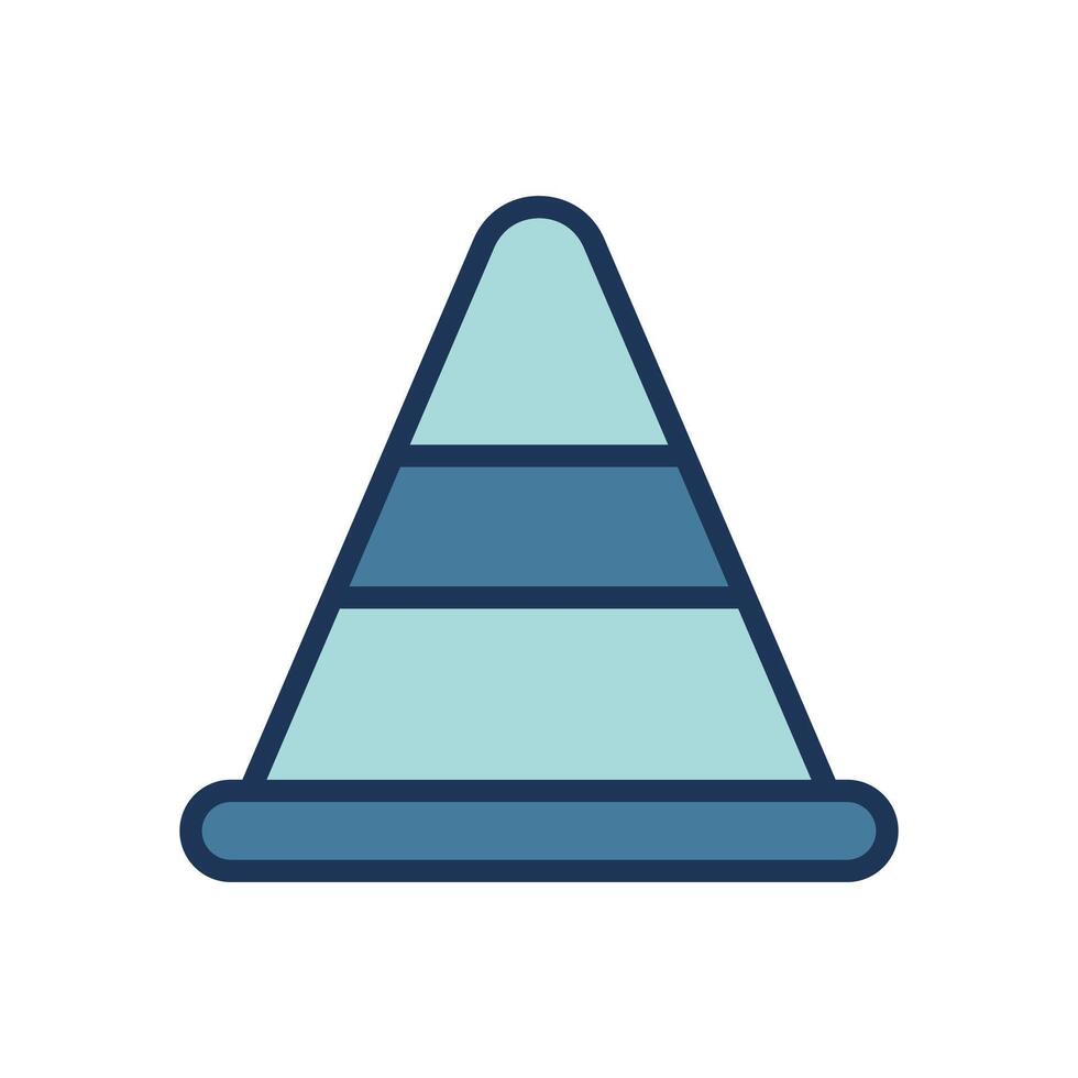 traffic cone icon symbol vector template collection