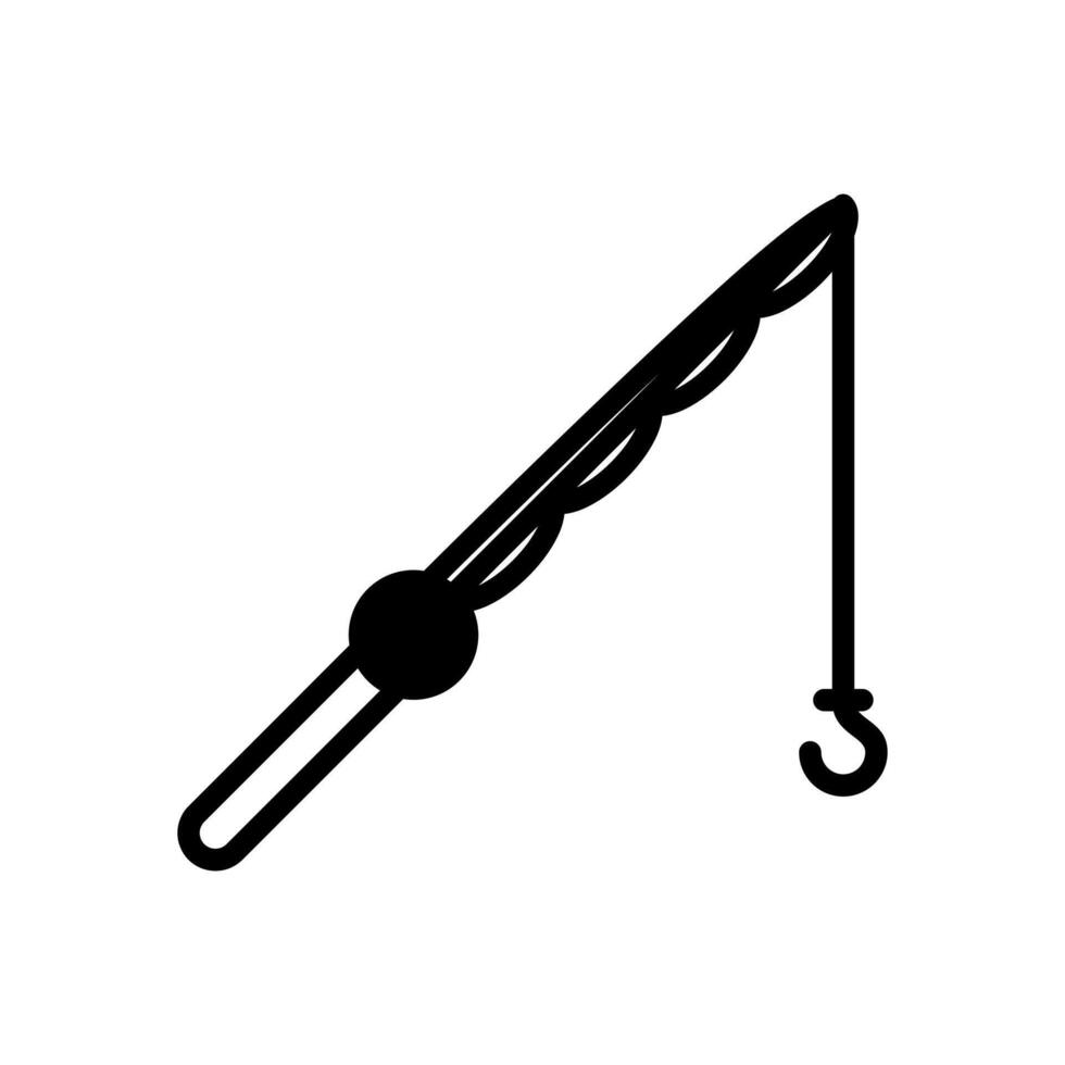 fishing rod icon symbol vector template collection