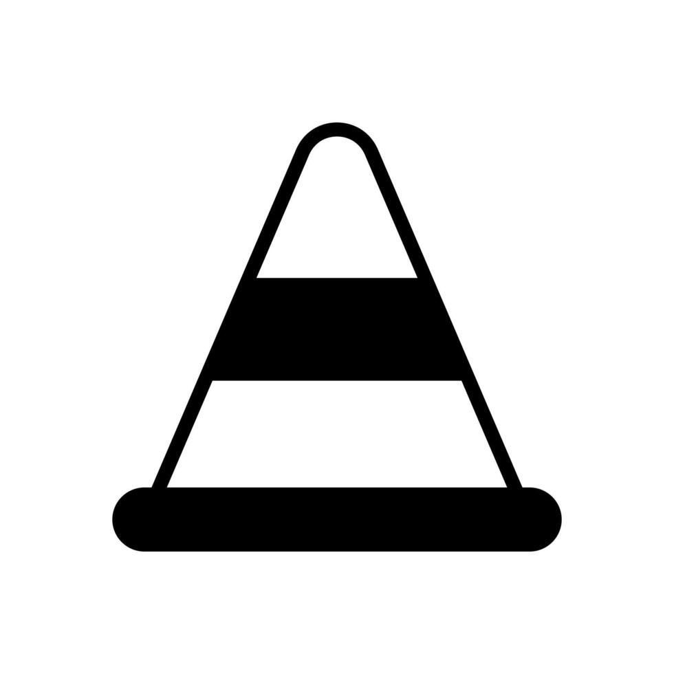 traffic cone icon symbol vector template collection