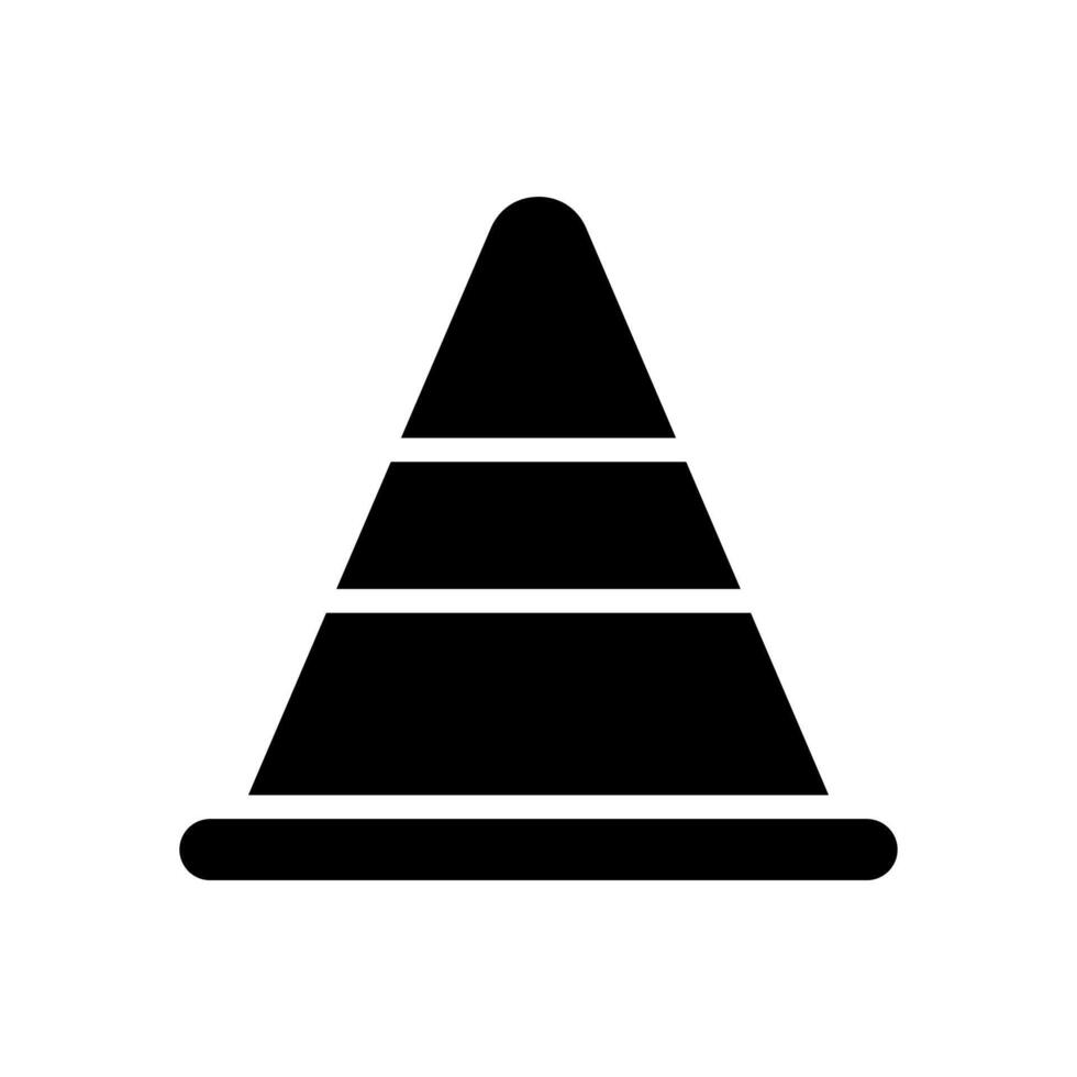 traffic cone icon symbol vector template collection