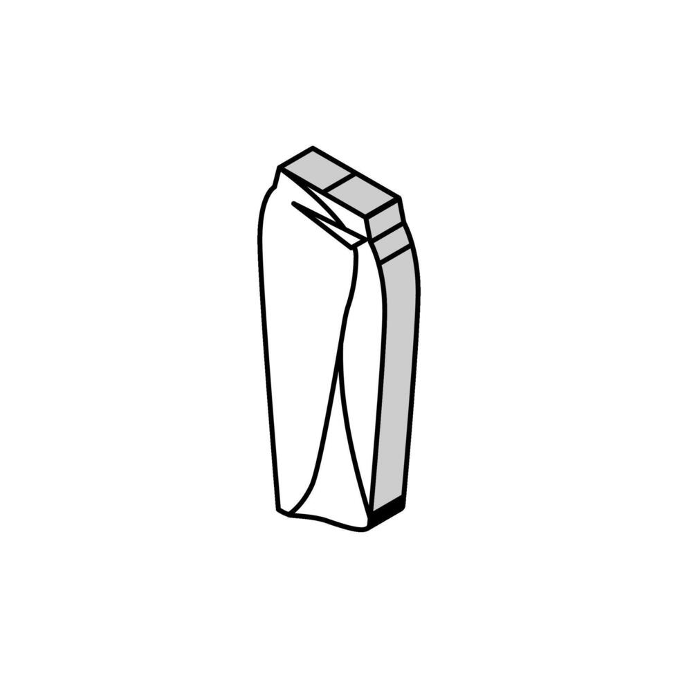 pareo de malasia falda isométrica icono vector ilustración