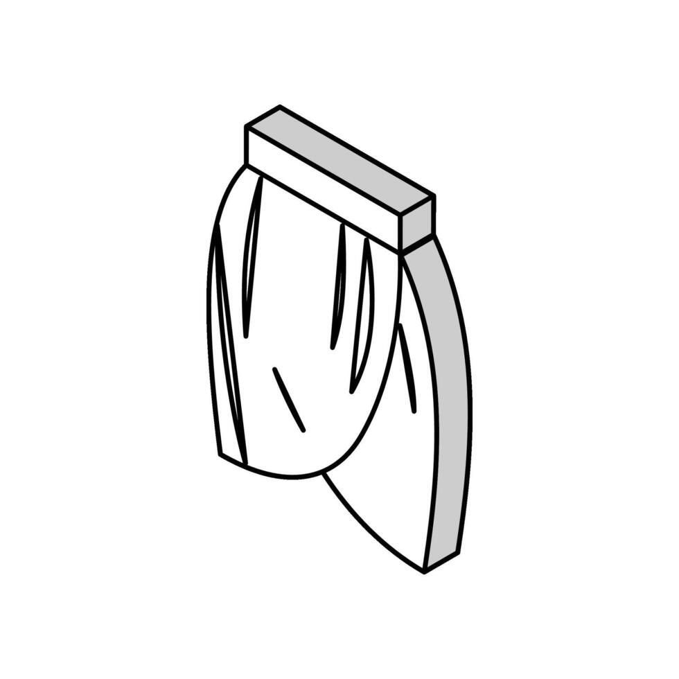 tulipán falda isométrica icono vector ilustración