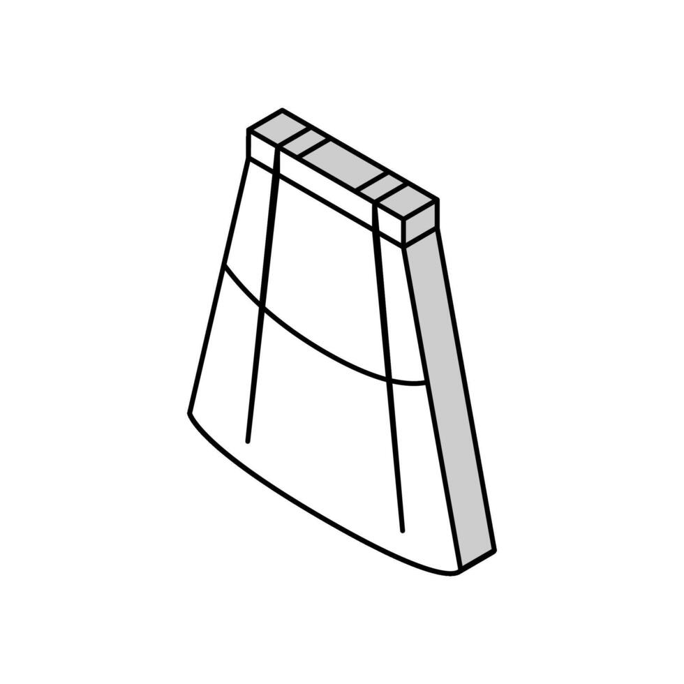 a line skirt isometric icon vector illustration