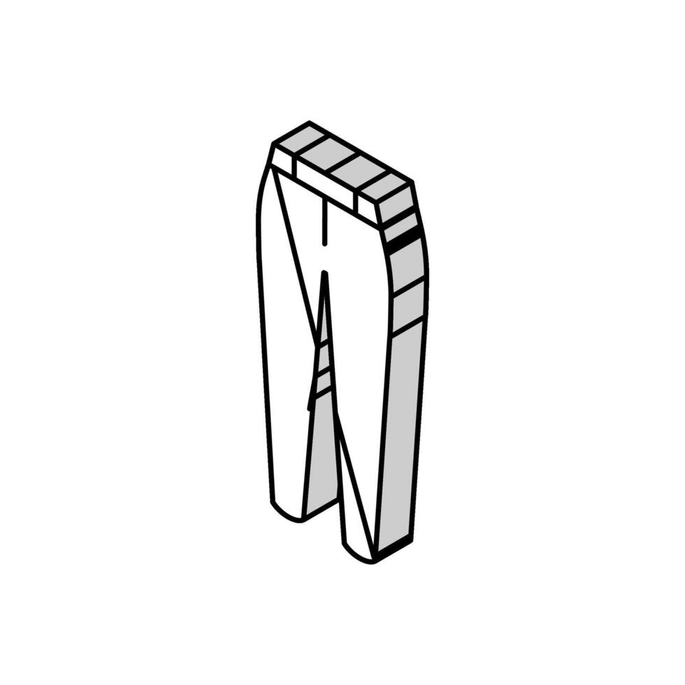 cigarette pants clothes isometric icon vector illustration