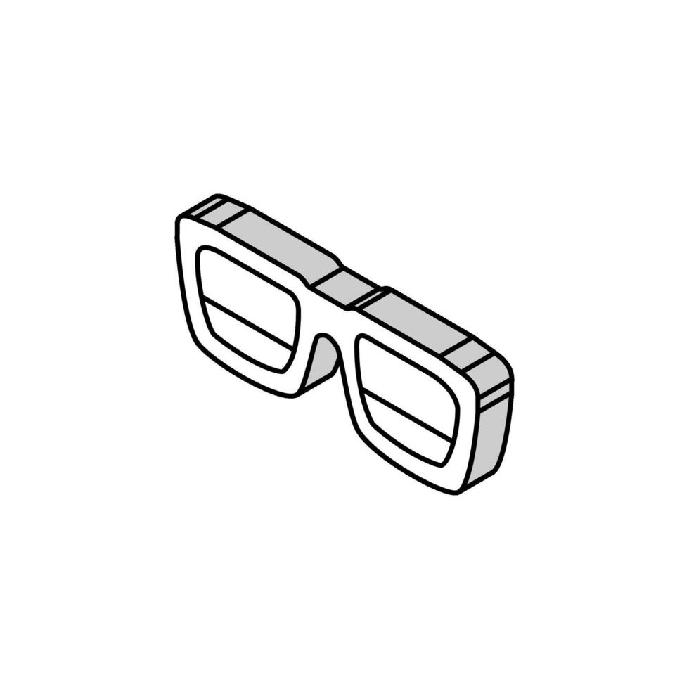 rap glasses frame isometric icon vector illustration