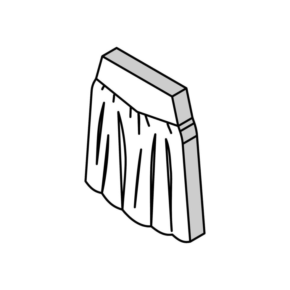 yoke skirt isometric icon vector illustration