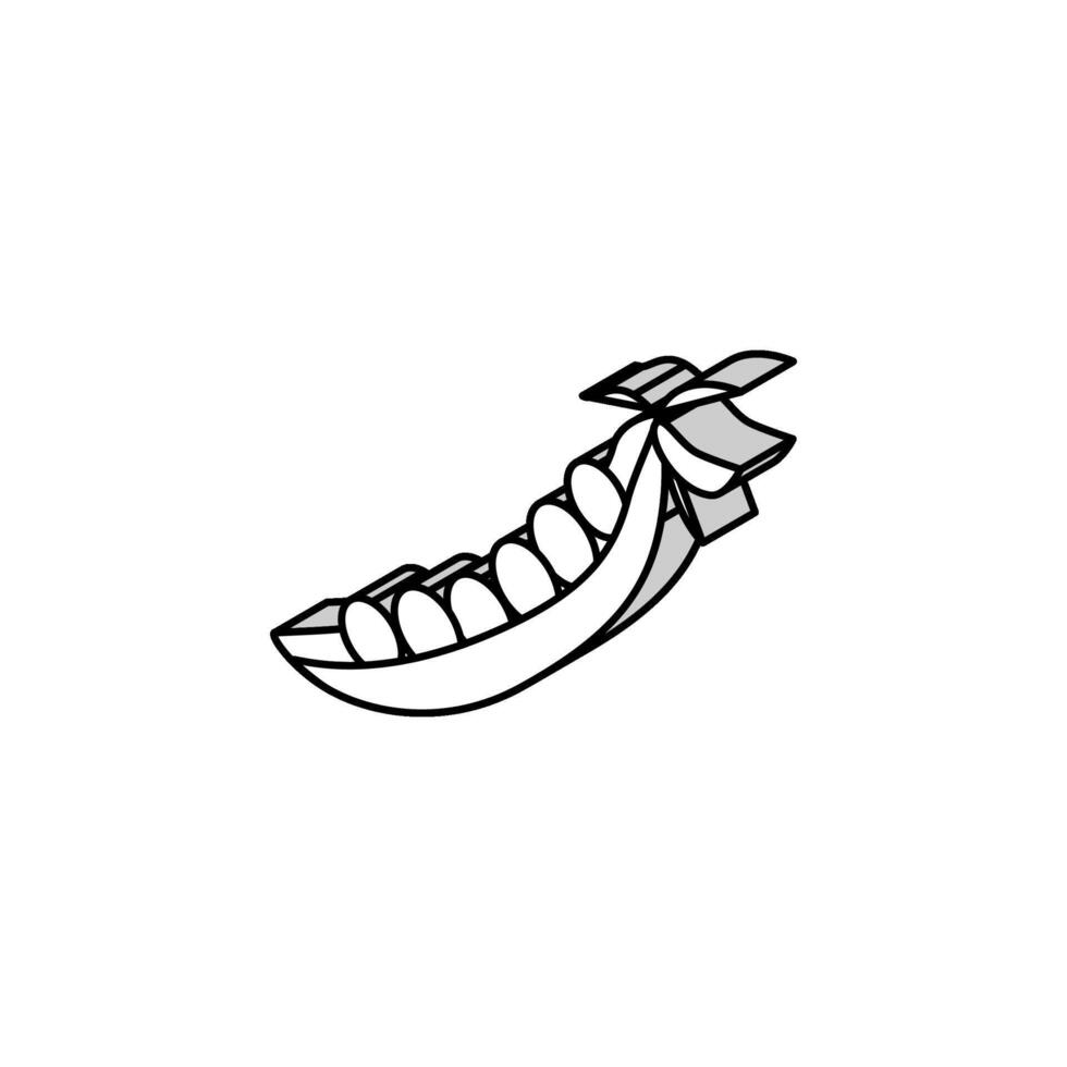 peas seed isometric icon vector illustration