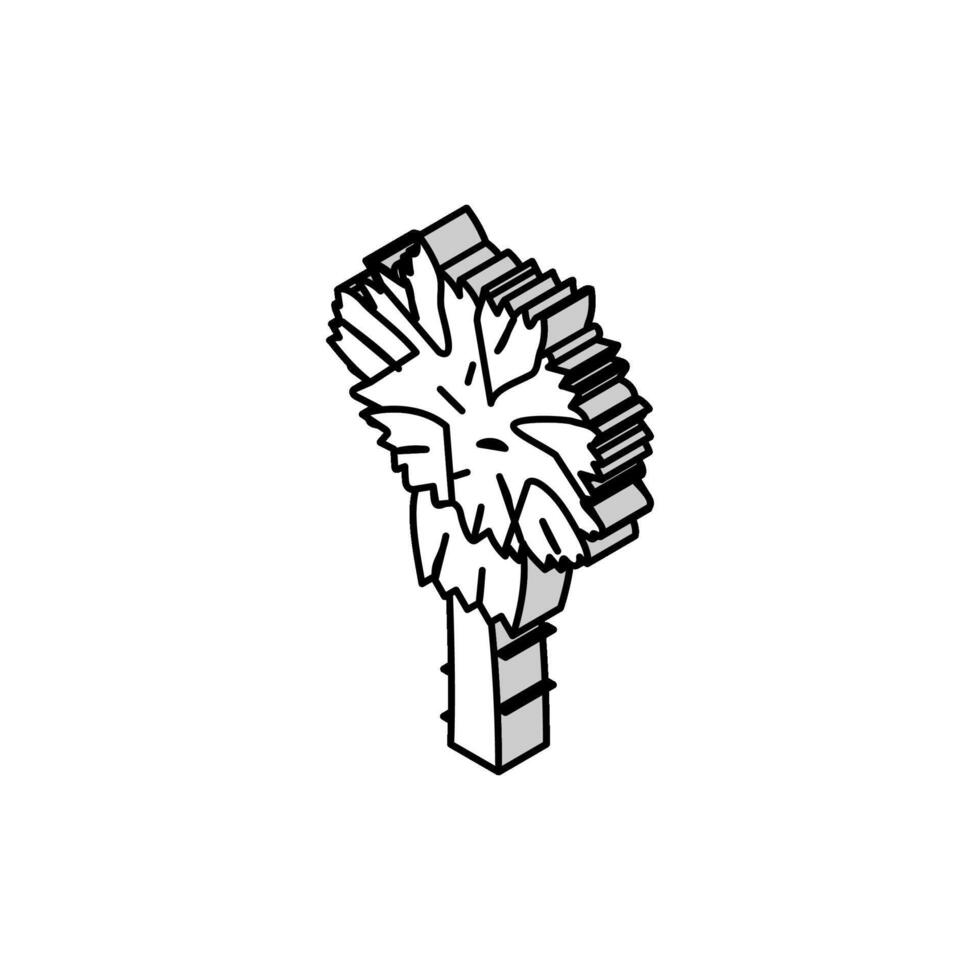 mexican fan palm tree isometric icon vector illustration