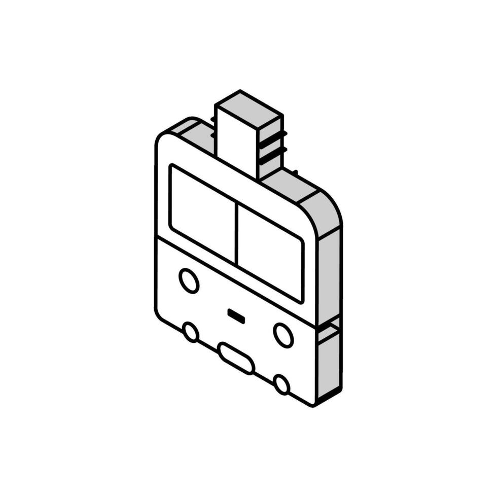 funicular transport vehicle isometric icon vector illustration