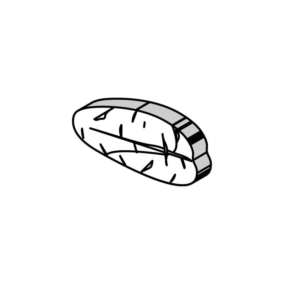 slice mandarin clementine isometric icon vector illustration