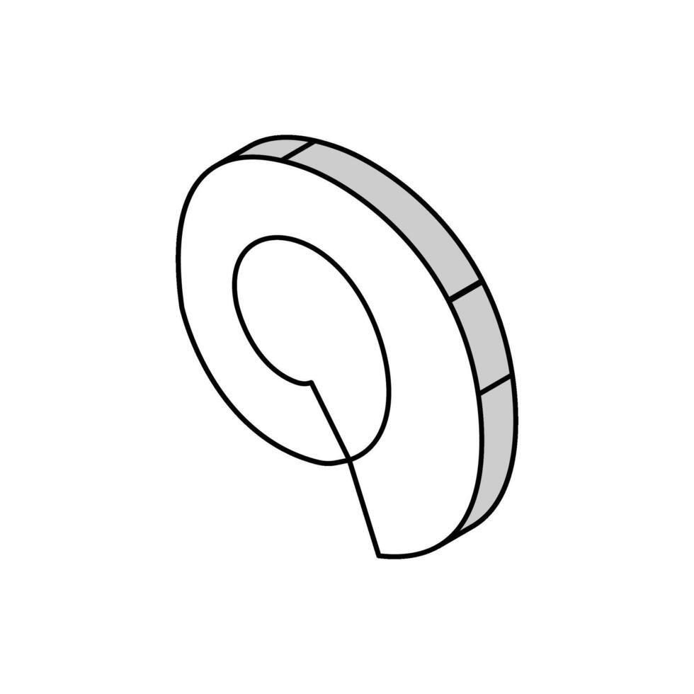 clam shell isometric icon vector illustration
