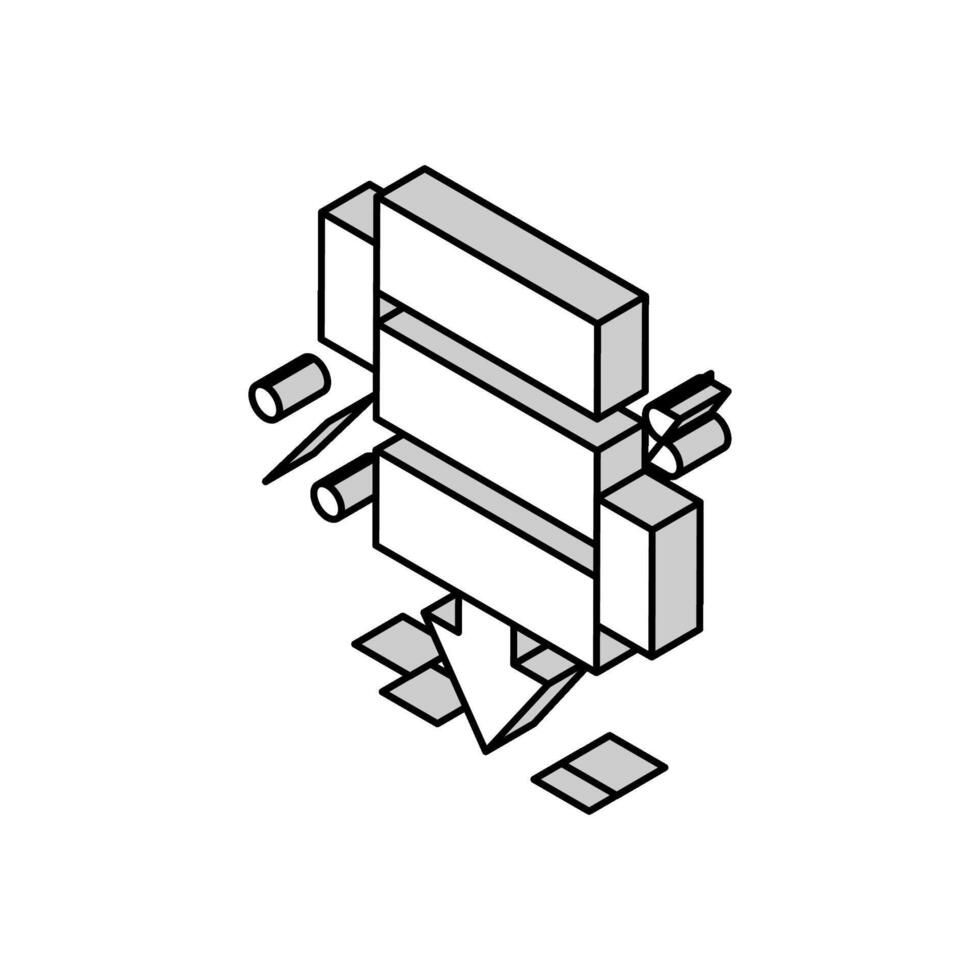 financial crisis stages isometric icon vector illustration