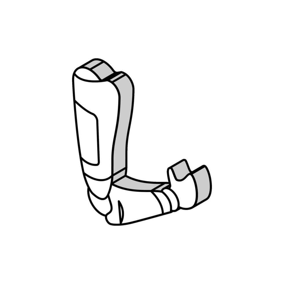 modern arm prosthesis isometric icon vector illustration