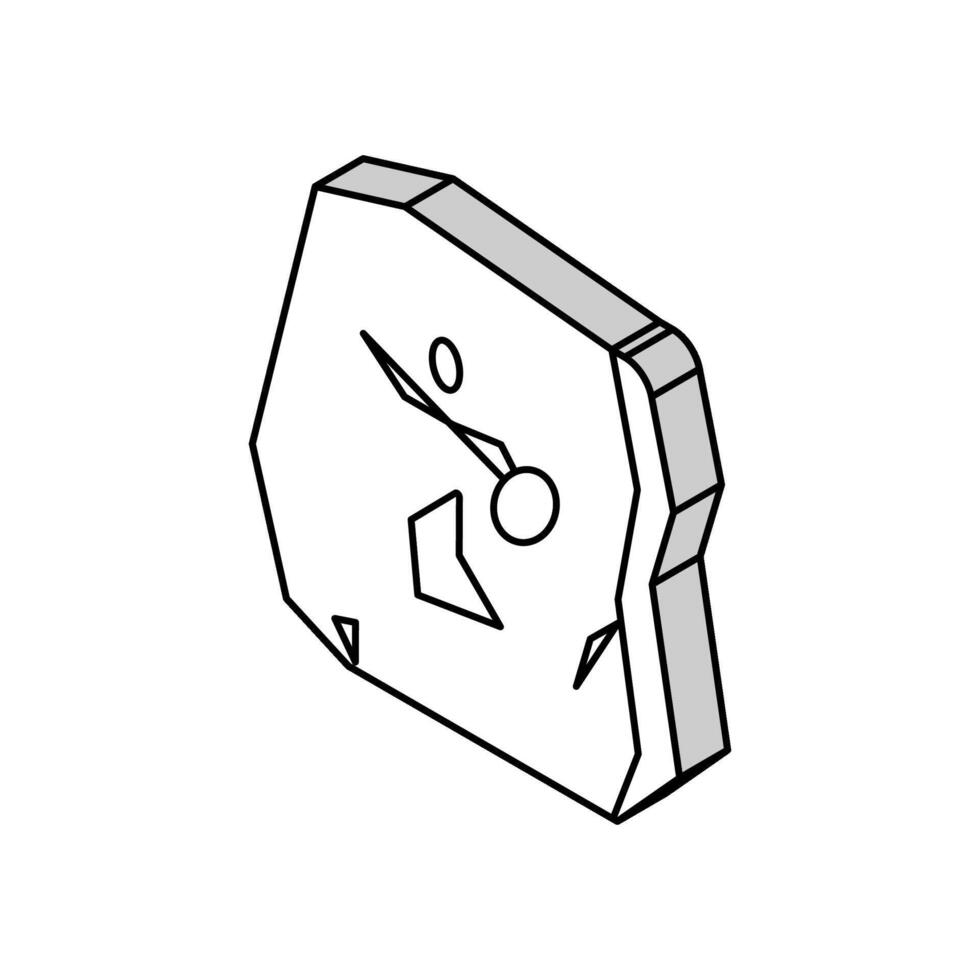 image on stone isometric icon vector illustration